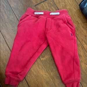 2t ralph lauren red joggers